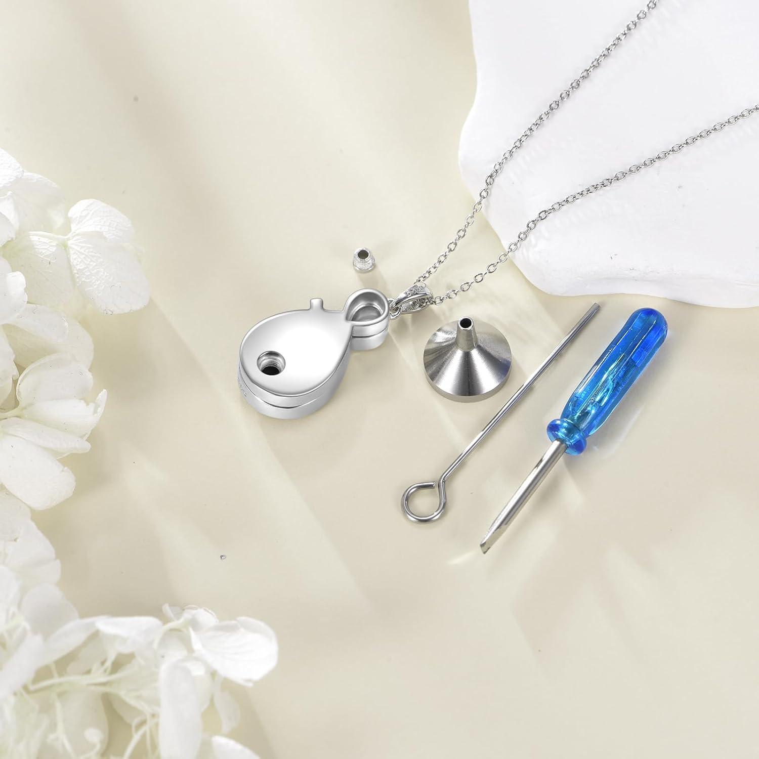 image:imageYFN Pet Cremation Necklace 925 Sterling Silver Cross Infinite love Urn Necklace Pendant Pet Jewelry Gift for Dog Cat Loversstyle5
