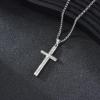 925 Sterling Silver Cross Necklace for Men & Women Crucifix Jesus/Cross Pendant with 22″+2″ Stainless Steel Chain Jewelry Gift for Christmas, Father’s Day, Mother’s Day, Birthday-Gift Box Included(A01 Cross)