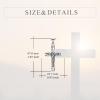 925 Sterling Silver Cross Necklace for Men & Women Crucifix Jesus/Cross Pendant with 22″+2″ Stainless Steel Chain Jewelry Gift for Christmas, Father’s Day, Mother’s Day, Birthday-Gift Box Included(B01 Crucifix)