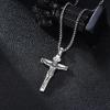 925 Sterling Silver Cross Necklace for Men & Women Crucifix Jesus/Cross Pendant with 22″+2″ Stainless Steel Chain Jewelry Gift for Christmas, Father’s Day, Mother’s Day, Birthday-Gift Box Included(B05 Crucifix)