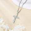 925 Sterling Silver Cross Necklace for Men & Women Crucifix Jesus/Cross Pendant with 22″+2″ Stainless Steel Chain Jewelry Gift for Christmas, Father’s Day, Mother’s Day, Birthday-Gift Box Included(A02 Cross)