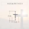 925 Sterling Silver Cross Necklace for Men & Women Crucifix Jesus/Cross Pendant with 22″+2″ Stainless Steel Chain Jewelry Gift for Christmas, Father’s Day, Mother’s Day, Birthday-Gift Box Included(B07 Crucifix)