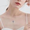 YFN Celtic Cross Urn Necklace Sterling Silver Celtic Knot Ashes Pendant Abalone Shell Cross Cremation Jewelry Gifts for Women Men(Celtic Knot)