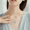 YFN Chakra Necklace Sterling Silver 7 Chakra Gemstone Pendant Spiritual Yoga Jewelry for Women Men(Cube)