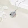 YFN Chakra Necklace Sterling Silver 7 Chakra Gemstone Pendant Spiritual Yoga Jewelry for Women Men(Cube)