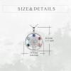 YFN Chakra Necklace Sterling Silver 7 Chakra Gemstone Pendant Spiritual Yoga Jewelry for Women Men(Cube)