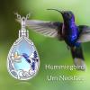 YFN Hummingbird Cremation Urn Necklace for Ashes, 925 Sterling Silver Hummingbird Urn Moonstone Jewelry for Women Men