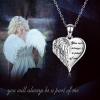 YFN Locket Necklace 925 Sterling Silver Heart Locket Necklace that Holds Pictures for Women Jewelry Gifts(Heart guardian angel)