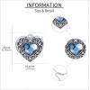 YFN Locket Necklace 925 Sterling Silver Heart Locket Necklace that Holds Pictures for Women Jewelry Gifts(Retro)