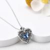 YFN Locket Necklace 925 Sterling Silver Heart Locket Necklace that Holds Pictures for Women Jewelry Gifts(heart butterfly locket)