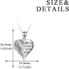 YFN Locket Necklace 925 Sterling Silver Heart Locket Necklace that Holds Pictures for Women Jewelry Gifts(heart guardian angel 22 inch)