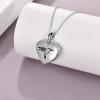 YFN Locket Necklace 925 Sterling Silver Heart Locket Necklace that Holds Pictures for Women Jewelry Gifts(heart hummingbird flower)