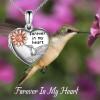 YFN Locket Necklace 925 Sterling Silver Heart Locket Necklace that Holds Pictures for Women Jewelry Gifts(heart hummingbird flower)