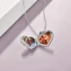 YFN Locket Necklace 925 Sterling Silver Heart Locket Necklace that Holds Pictures for Women Jewelry Gifts(heart hummingbird flower)