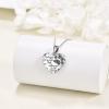 YFN Locket Necklace 925 Sterling Silver Heart Locket Necklace that Holds Pictures for Women Jewelry Gifts(heart pet locket)