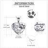 YFN Locket Necklace 925 Sterling Silver Heart Locket Necklace that Holds Pictures for Women Jewelry Gifts(heart pet locket)