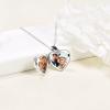 YFN Locket Necklace 925 Sterling Silver Heart Locket Necklace that Holds Pictures for Women Jewelry Gifts(heart pet locket)