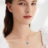 YFN Locket Necklace 925 Sterling Silver Heart Locket Necklace that Holds Pictures for Women Jewelry Gifts(heart sunflower locket)