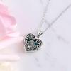 YFN Locket Necklace 925 Sterling Silver Heart Locket Necklace that Holds Pictures for Women Jewelry Gifts(heart sunflower locket)
