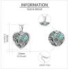 YFN Locket Necklace 925 Sterling Silver Heart Locket Necklace that Holds Pictures for Women Jewelry Gifts(heart sunflower locket)