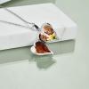 YFN Locket Necklace 925 Sterling Silver Heart Locket Necklace that Holds Pictures for Women Jewelry Gifts(heart tree locket)