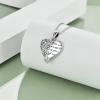 YFN Locket Necklace 925 Sterling Silver Heart Locket Necklace that Holds Pictures for Women Jewelry Gifts(heart tree locket)