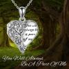 YFN Locket Necklace 925 Sterling Silver Heart Locket Necklace that Holds Pictures for Women Jewelry Gifts(heart tree locket)