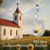 YFN Pet Cremation Necklace 925 Sterling Silver Cross Infinite love Urn Necklace Pendant Pet Jewelry Gift for Dog Cat Lovers(style-10)