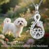 YFN Pet Cremation Necklace 925 Sterling Silver Cross Infinite love Urn Necklace Pendant Pet Jewelry Gift for Dog Cat Lovers(style-15)