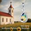 YFN Pet Cremation Necklace 925 Sterling Silver Cross Infinite love Urn Necklace Pendant Pet Jewelry Gift for Dog Cat Lovers(style-3)