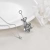 YFN Star of David Necklace Sterling Sliver Abalone Shell Tree of Life Necklace Jewish Jewelry Gifts for Women Men(chai urn)