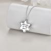 YFN Star of David Necklace Sterling Sliver Abalone Shell Tree of Life Necklace Jewish Jewelry Gifts for Women Men(chai urn)