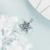 YFN Star of David Necklace Sterling Sliver Abalone Shell Tree of Life Necklace Jewish Jewelry Gifts for Women Men(evil eye)
