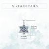 YFN Star of David Necklace Sterling Sliver Abalone Shell Tree of Life Necklace Jewish Jewelry Gifts for Women Men(evil eye)