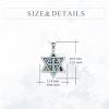 YFN Star of David Necklace Sterling Sliver Abalone Shell Tree of Life Necklace Jewish Jewelry Gifts for Women Men(jerusalem cross)