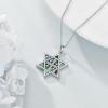 YFN Star of David Necklace Sterling Sliver Abalone Shell Tree of Life Necklace Jewish Jewelry Gifts for Women Men(jerusalem cross)