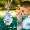 YFN Sterling Silver Urn Necklace Lotus Dragonfly Urn Necklace for Ashes Moonstone Cremation Memory Jewelry for Women