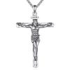 925 Sterling Silver Cross Necklace for Men & Women Crucifix Jesus/Cross Pendant with 22″+2″ Stainless Steel Chain Jewelry Gift for Christmas, Father’s Day, Mother’s Day, Birthday-Gift Box Included(B03 Crucifix)