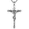 925 Sterling Silver Cross Necklace for Men & Women Crucifix Jesus/Cross Pendant with 22″+2″ Stainless Steel Chain Jewelry Gift for Christmas, Father’s Day, Mother’s Day, Birthday-Gift Box Included(B07 Crucifix)