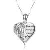 YFN Locket Necklace 925 Sterling Silver Heart Locket Necklace that Holds Pictures for Women Jewelry Gifts(Heart guardian angel)