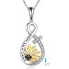 YFN Pet Cremation Necklace 925 Sterling Silver Cross Infinite love Urn Necklace Pendant Pet Jewelry Gift for Dog Cat Lovers(style-10)