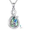 YFN Pet Cremation Necklace 925 Sterling Silver Cross Infinite love Urn Necklace Pendant Pet Jewelry Gift for Dog Cat Lovers(style-5)