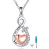YFN Pet Cremation Necklace 925 Sterling Silver Cross Infinite love Urn Necklace Pendant Pet Jewelry Gift for Dog Cat Lovers(style-8)
