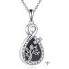YFN Pet Cremation Necklace 925 Sterling Silver Cross Infinite love Urn Necklace Pendant Pet Jewelry Gift for Dog Cat Lovers(style-9)