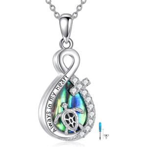 YFN Pet Cremation Necklace 925 Sterling Silver Cross Infinite love Urn Necklace Pendant Pet Jewelry Gift for Dog Cat Lovers(style-5)