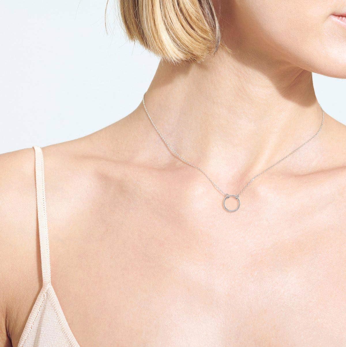 image:imageYFN 925 Sterling Silver Karma Choker Necklace Open Circle Choker Necklace for Women Jewelry Gifts16inchchoker