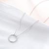 YFN 925 Sterling Silver Karma Choker Necklace Open Circle Choker Necklace for Women Jewelry Gifts(16inch-choker)