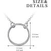 YFN 925 Sterling Silver Karma Choker Necklace Open Circle Choker Necklace for Women Jewelry Gifts(16inch-choker)