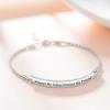 Sterling Silver Engraved Inspirational Adjustable Bracelet Graduation Gift for Her, Women Bracelets(Always My Sister Forever My Friend)