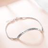 Sterling Silver Engraved Inspirational Adjustable Bracelet Graduation Gift for Her, Women Bracelets(Always My Sister Forever My Friend)